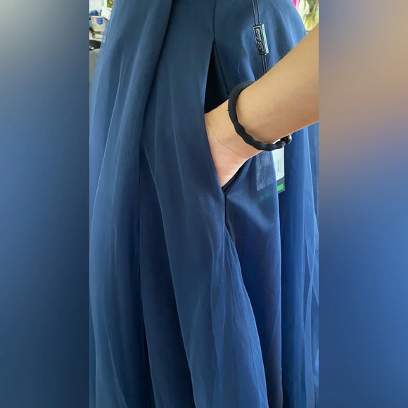 NWT La Femme Illusion A-Line Tulle Ballgown Navy Size 6 - Picture 11 of 16